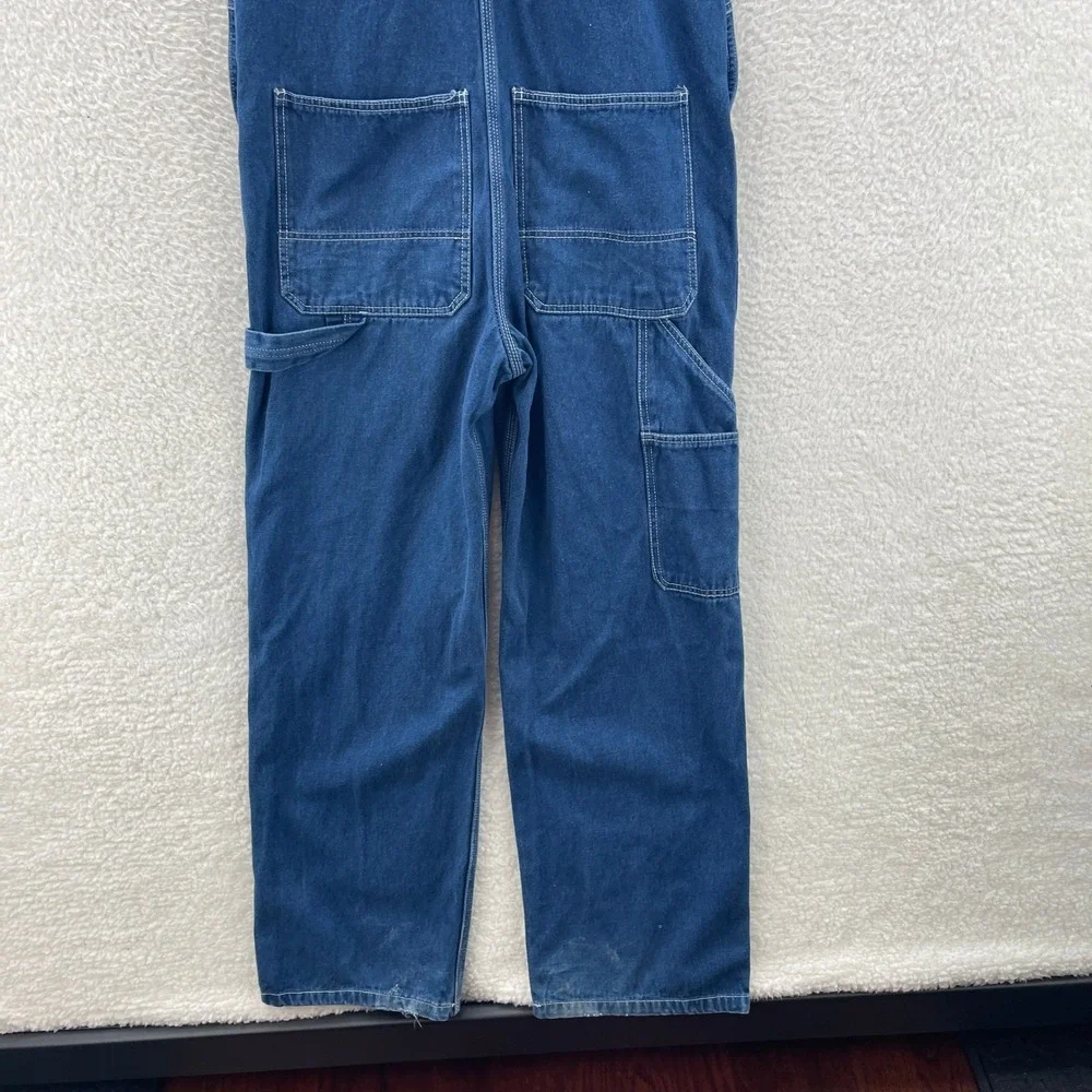 John Deere Overalls Mens 34x32 Blue Denim Bibs Work Farm Outdoor Workwear Ranch